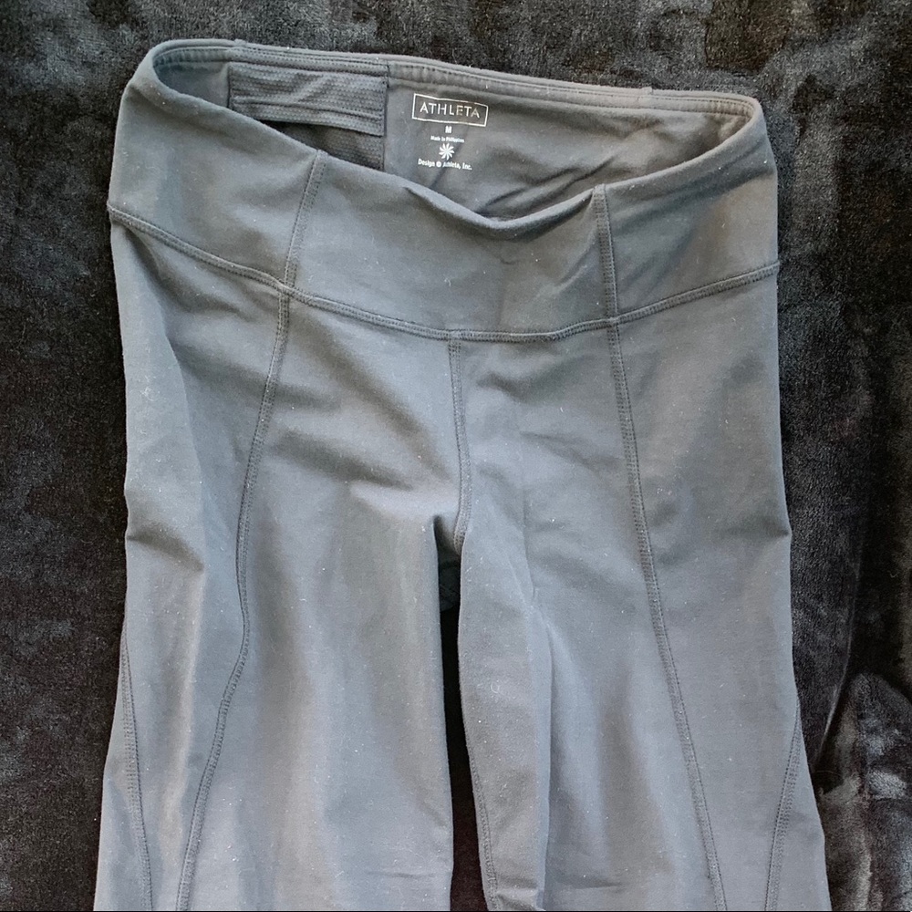 Athleta flare black yoga pants size medium